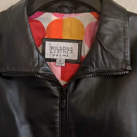 WILSON LEATHER MAXIMA,BLACK JACKET!,size L - Picture 5 of 16